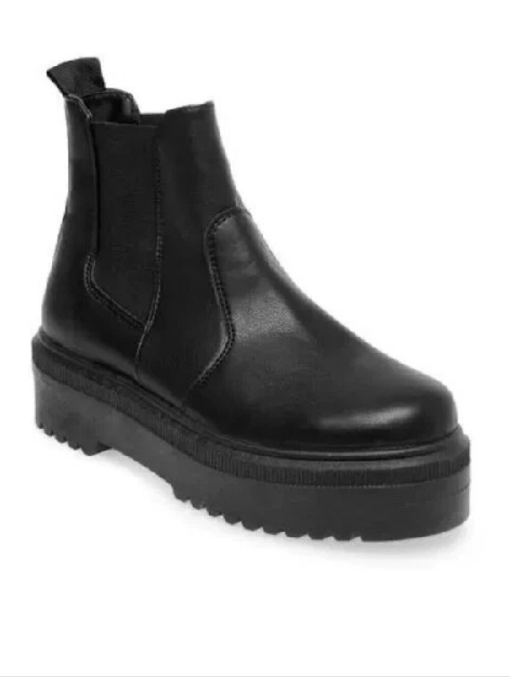 Steve Madden Yardley Black Leather Combat Moto Boots Size 11